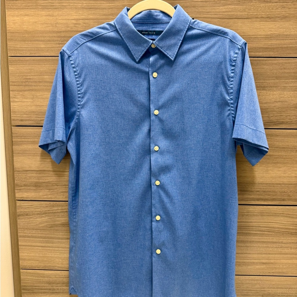 Perry Ellis Classic Blue Button Down Shirt